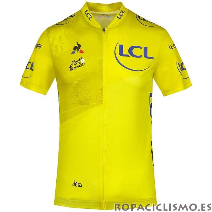2020 Maillot Tour de France Tirantes Mangas Cortas Amarillo(2)